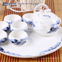 Mountains And Waters Painting Fine Ceramic Chinese Scenery Tea Sets, Japanese Tea Sets Antique